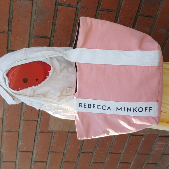 Rebecca Minkoff Pink Canvas Tote Bag - Picture 4 of 12